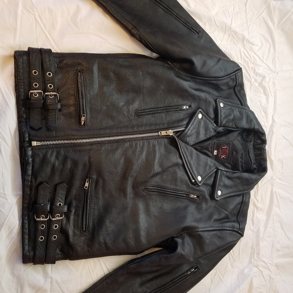 British style leather jacket